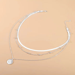 Colar Triplo Luxy com Zircônia